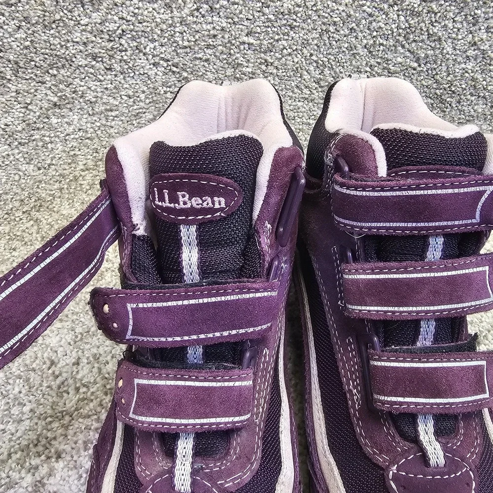 LL Bean Womens Sz 7M Tek 2.5 Waterproof Primaloft 200G Purple Suede 3 Strap Boot